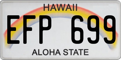 HI license plate EFP699