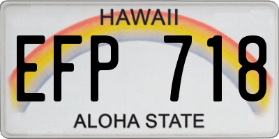 HI license plate EFP718