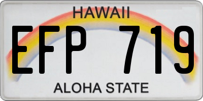 HI license plate EFP719