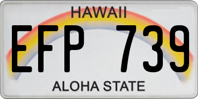 HI license plate EFP739