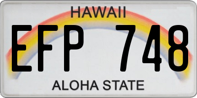 HI license plate EFP748