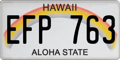 HI license plate EFP763