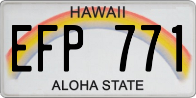 HI license plate EFP771