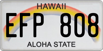 HI license plate EFP808