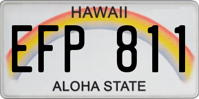 HI license plate EFP811