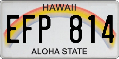 HI license plate EFP814