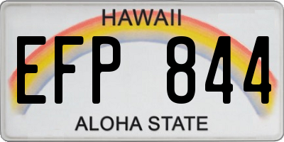 HI license plate EFP844