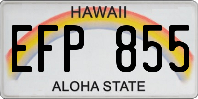 HI license plate EFP855