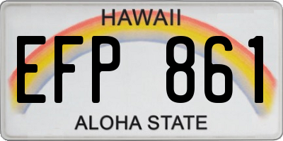 HI license plate EFP861