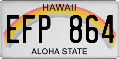 HI license plate EFP864