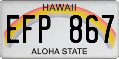 HI license plate EFP867