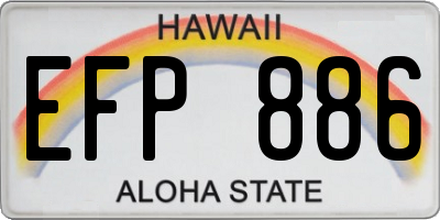 HI license plate EFP886