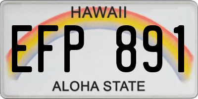 HI license plate EFP891