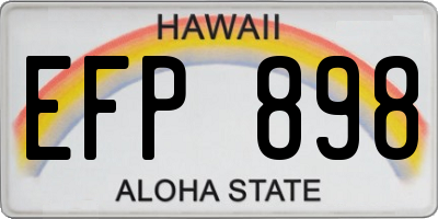 HI license plate EFP898