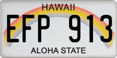 HI license plate EFP913