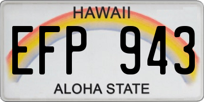 HI license plate EFP943
