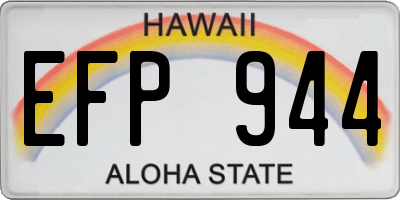 HI license plate EFP944