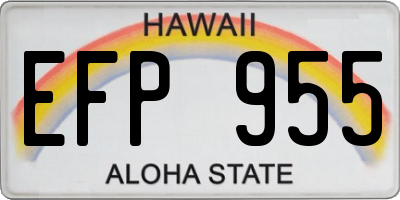 HI license plate EFP955