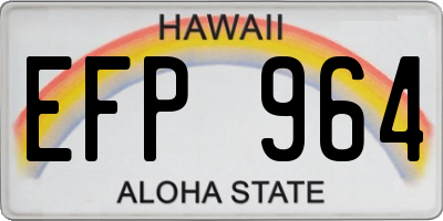 HI license plate EFP964