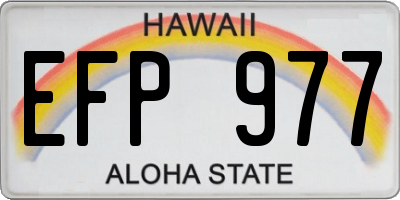 HI license plate EFP977