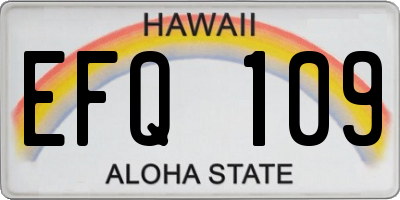 HI license plate EFQ109