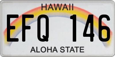 HI license plate EFQ146