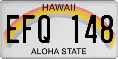 HI license plate EFQ148