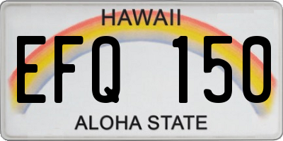 HI license plate EFQ150