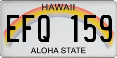 HI license plate EFQ159