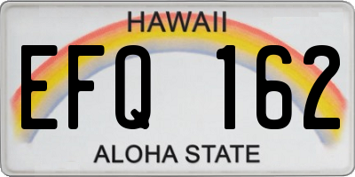 HI license plate EFQ162