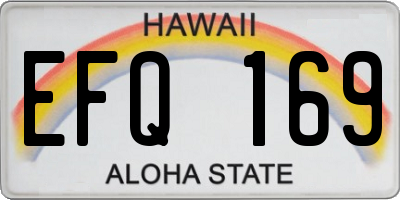 HI license plate EFQ169
