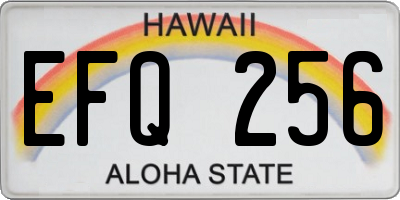 HI license plate EFQ256