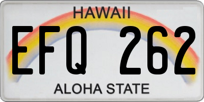 HI license plate EFQ262