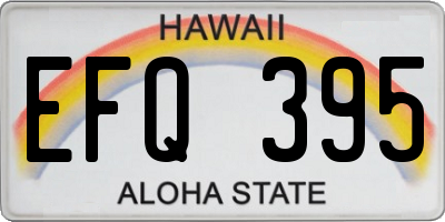 HI license plate EFQ395