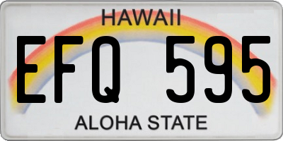 HI license plate EFQ595