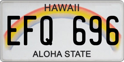 HI license plate EFQ696