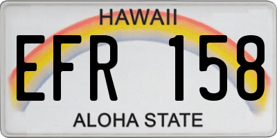 HI license plate EFR158