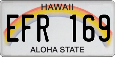 HI license plate EFR169