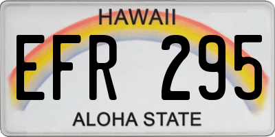 HI license plate EFR295