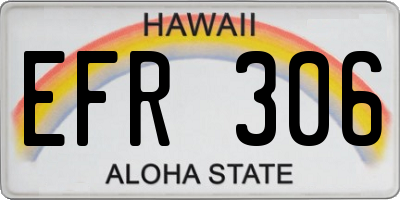 HI license plate EFR306