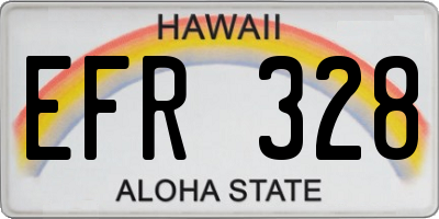 HI license plate EFR328