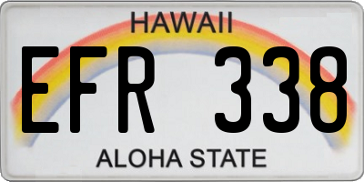 HI license plate EFR338