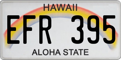 HI license plate EFR395