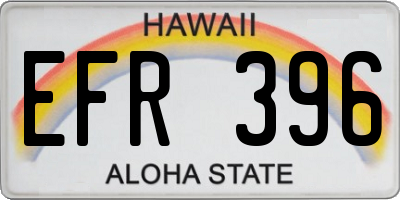HI license plate EFR396