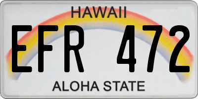 HI license plate EFR472