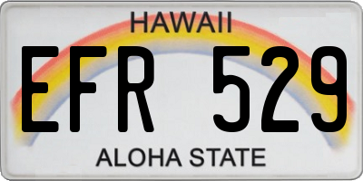 HI license plate EFR529