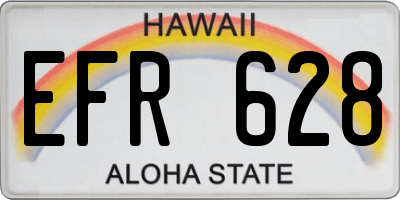 HI license plate EFR628