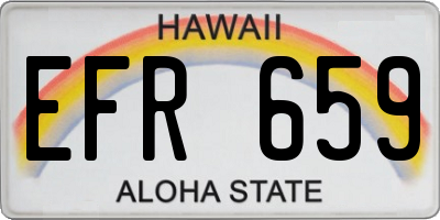 HI license plate EFR659