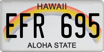 HI license plate EFR695