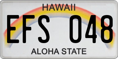 HI license plate EFS048